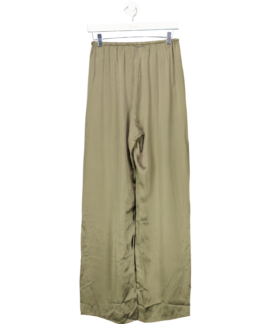 DISSH Green Percy Relaxed-fit Silk Trousers UK 8
