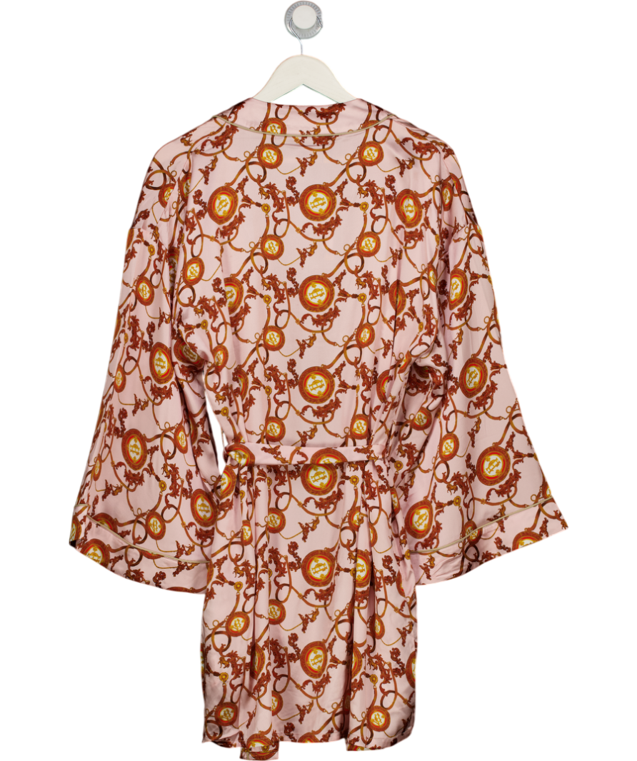 HOLLAND COOPER Silk Dressing Gown Blush Pink UK S