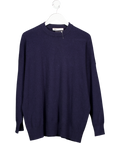 ZARA Navy Blue 100% Wool Supersoft Knit Jumper UK XS/S
