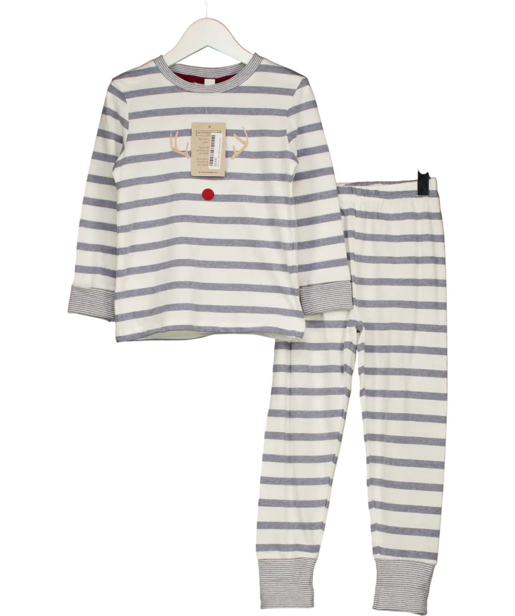THE WHITE COMPANY KIDS Jingles Reindeer Blue Stripe Pyjamas Age 3-4 Years 3 Years