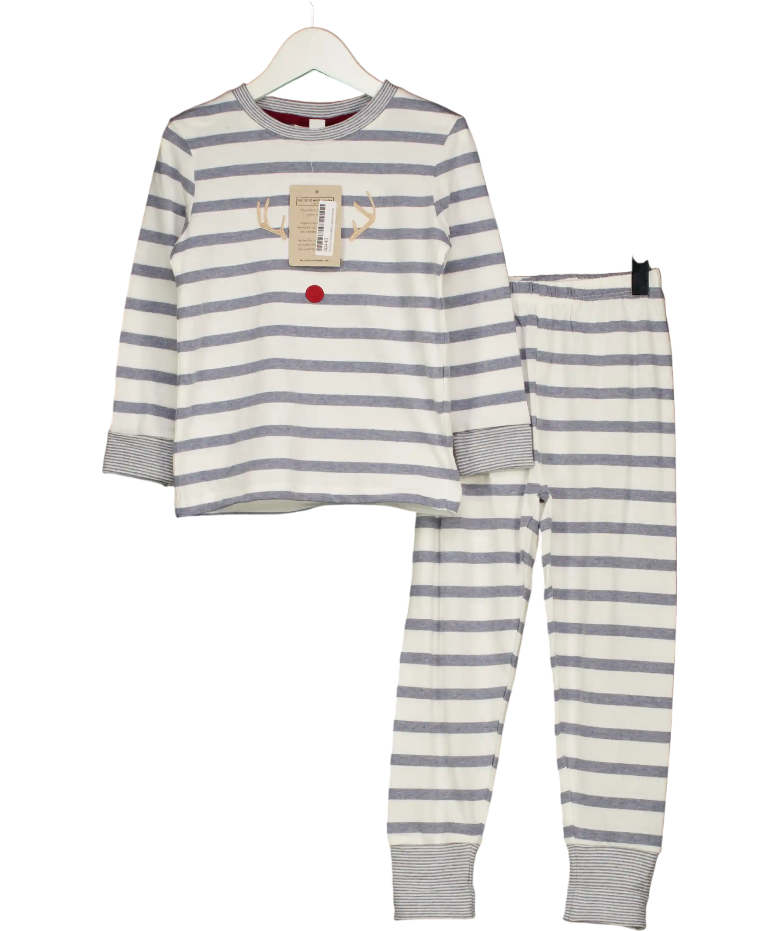 THE WHITE COMPANY KIDS Jingles Reindeer Blue Stripe Pyjamas Age 3-4 Years 3 Years