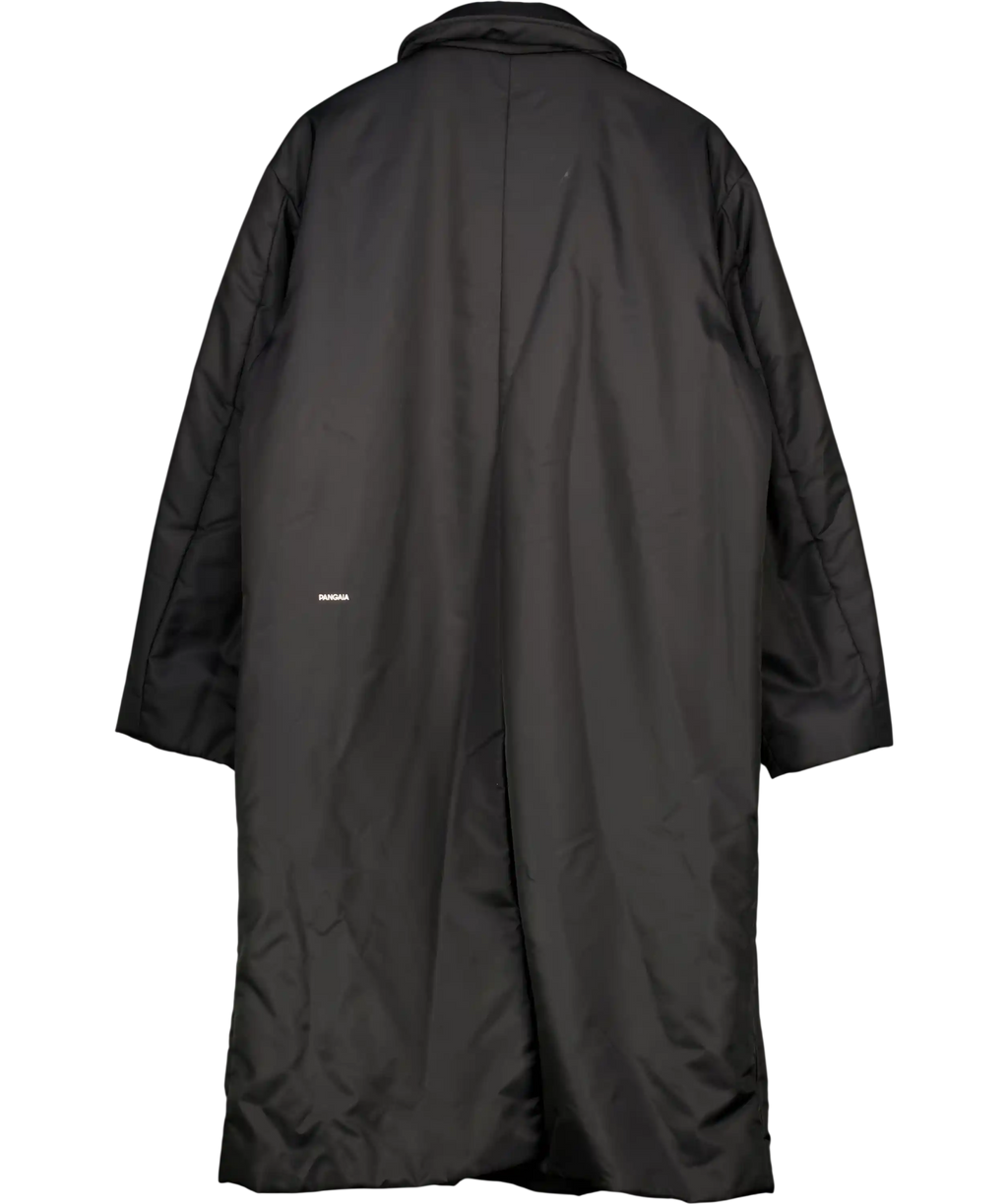 PANGAIA Oversize Flower Warmth Black Padded Overcoat UK S