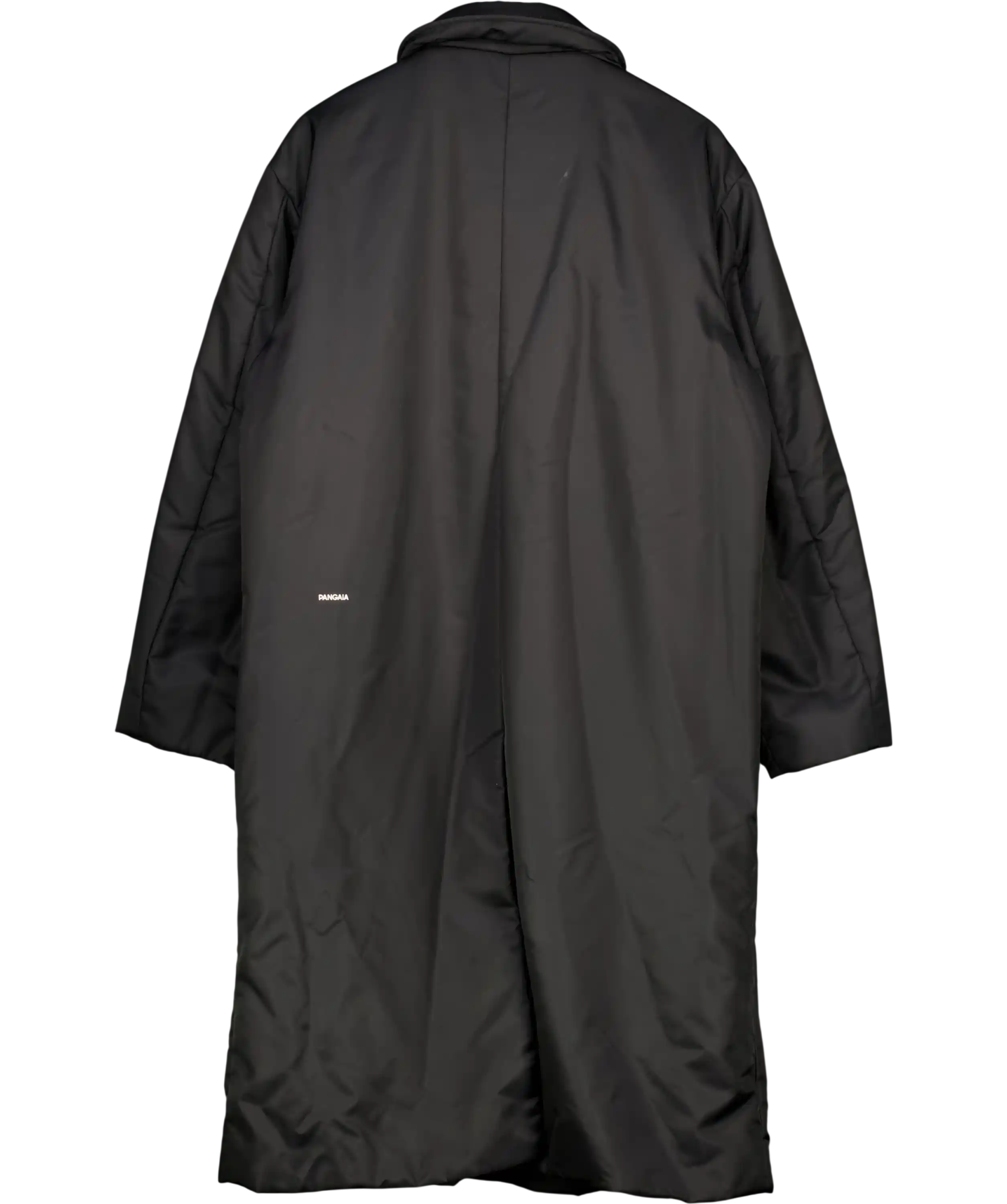 PANGAIA Oversize Flower Warmth Black Padded Overcoat UK S