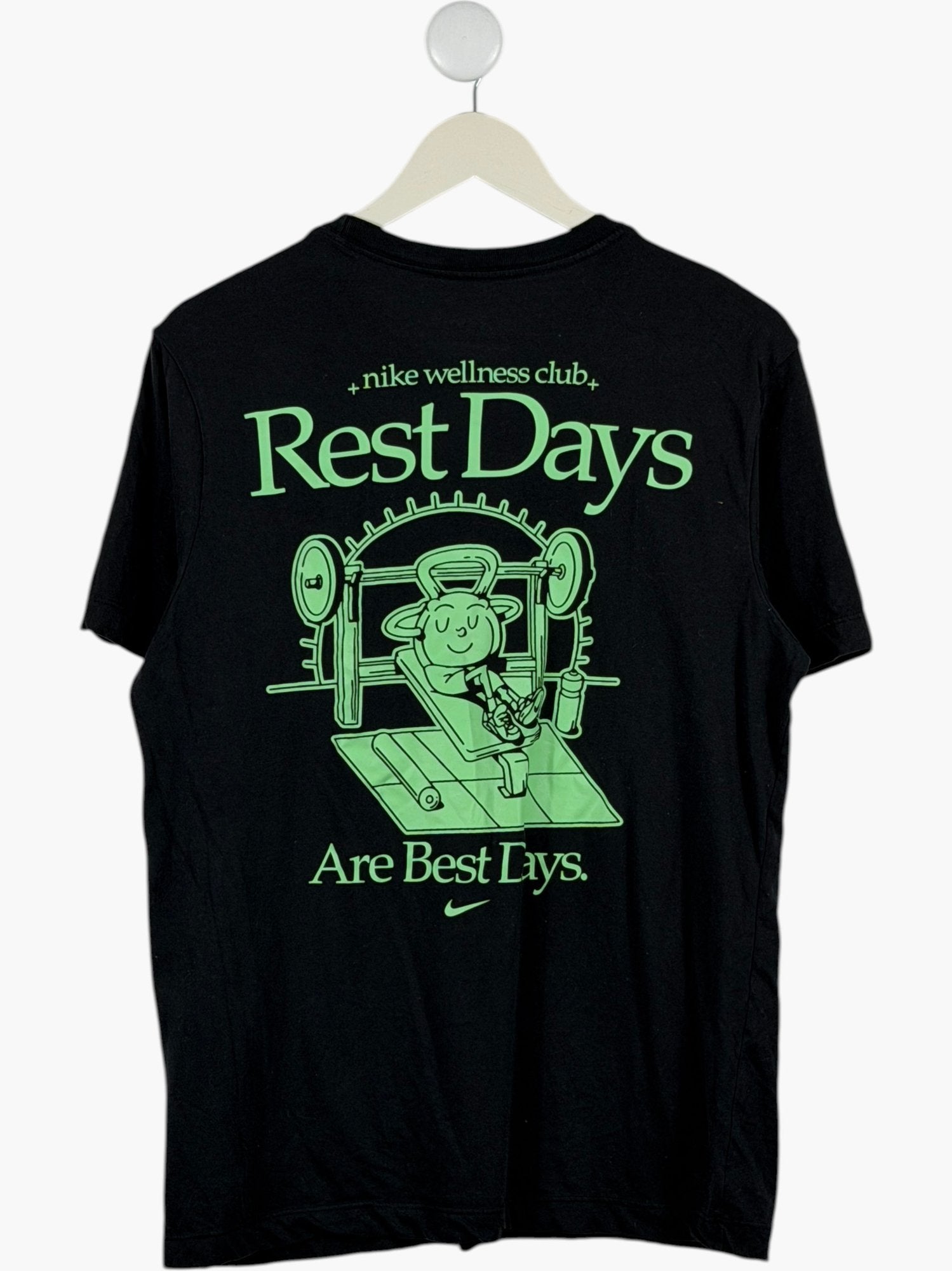 NIKE Black Wellness Club Dri-FIT T-Shirt UK M
