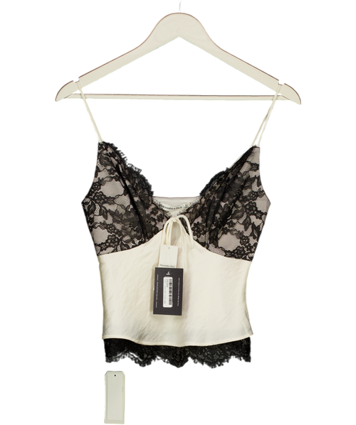 Abercrombie & Fitch Cream The A&f Bella Tie-front Cami Top UK XS