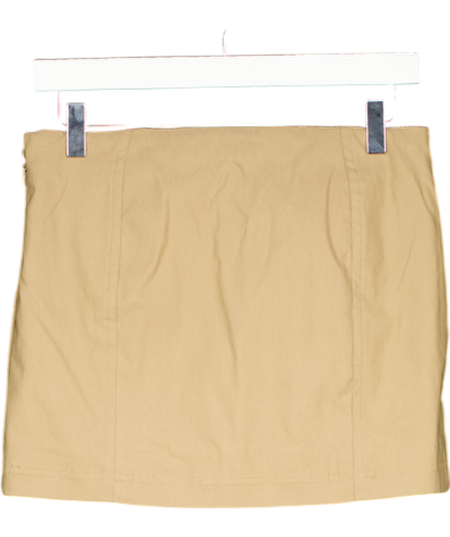 House of CB Beige Nisha Sculpting Mini Skirt UK S