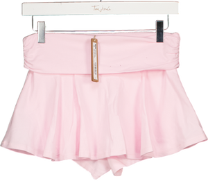 SKIMS Pink Cotton Jersey Foldover Mini Skort UK XS