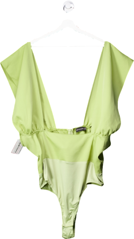 PrettyLittleThing Green Sleeveless Bodysuit UK 22