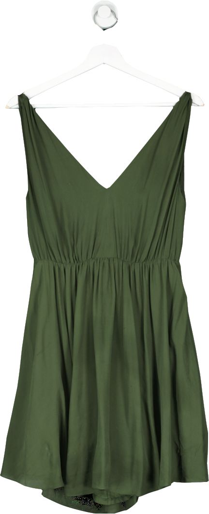Alice + Olivia Green Backless Mini Dress UK S