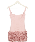 Oh Polly Zelia Satin Mini Dress In Blush Pink UK 6