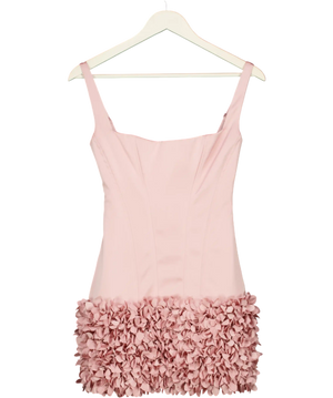 Oh Polly Zelia Satin Mini Dress In Blush Pink UK 6
