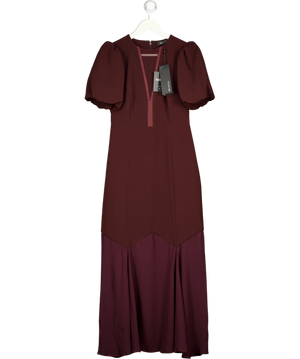 MINT VELVET. Limited Edition Plum Purple Sheer Hem Maxi Dress UK 8