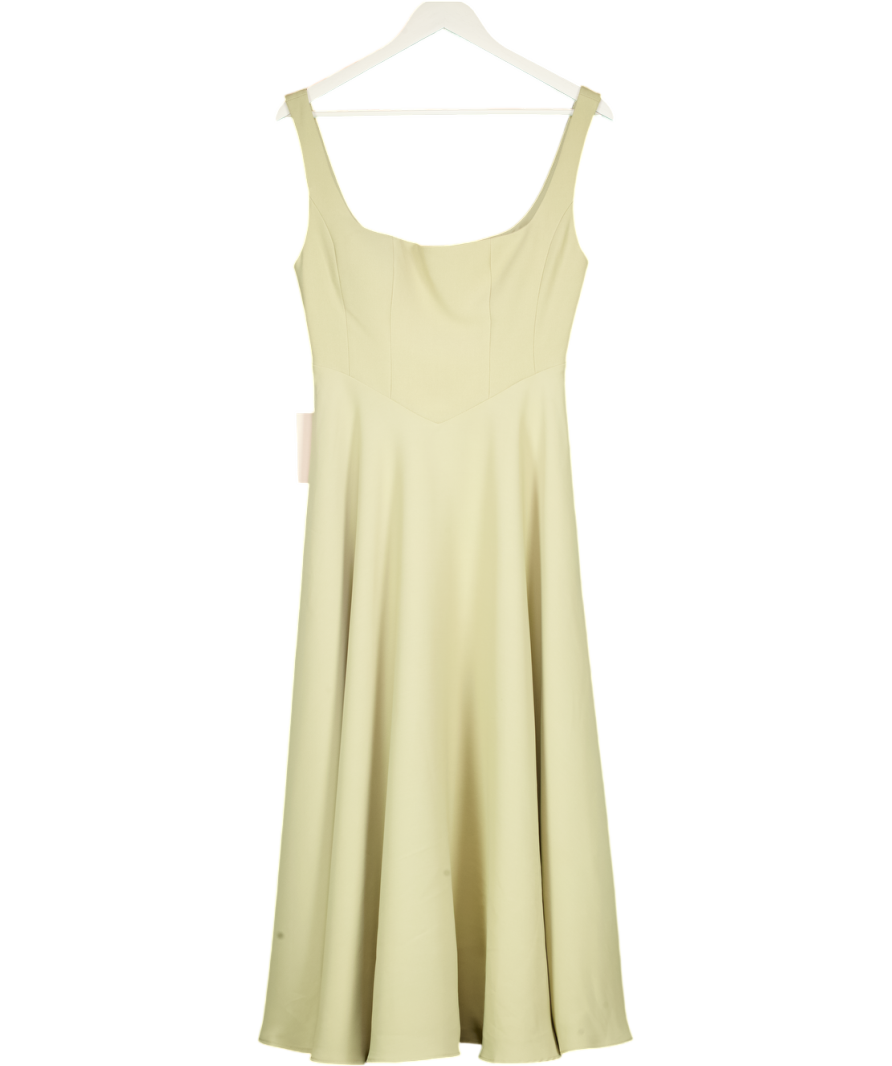 ODDMUSE Square Neck Midi Dress - Sage Green UK M