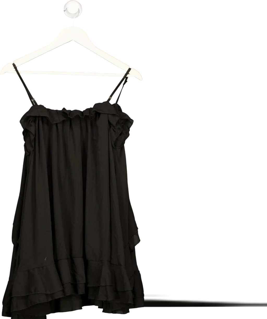 Urban Outfitters Black Lioness Ethereal Ruffle Cami Mini Dress UK S