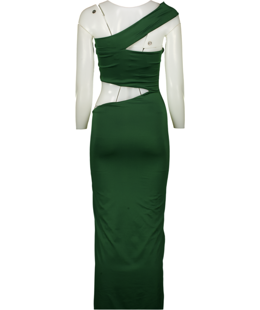 ARIA COVE Green Cut-out Bandeau Maxi Dress UK 8