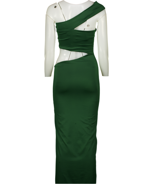 ARIA COVE Green Cut-out Bandeau Maxi Dress UK 8