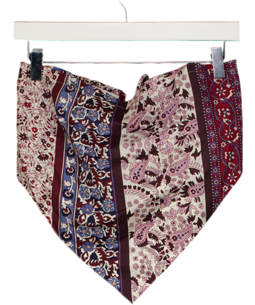 Polo Ralph Lauren Multicoloured Sport Pointed Hem Tie Back Bandeau Top UK S