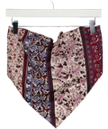 Polo Ralph Lauren Multicoloured Sport Pointed Hem Tie Back Bandeau Top UK S