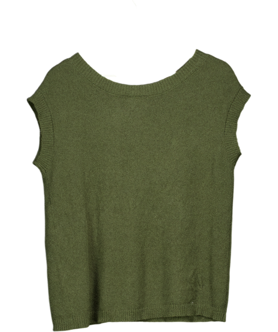 Charli Green Knitted Vest Top UK S/M