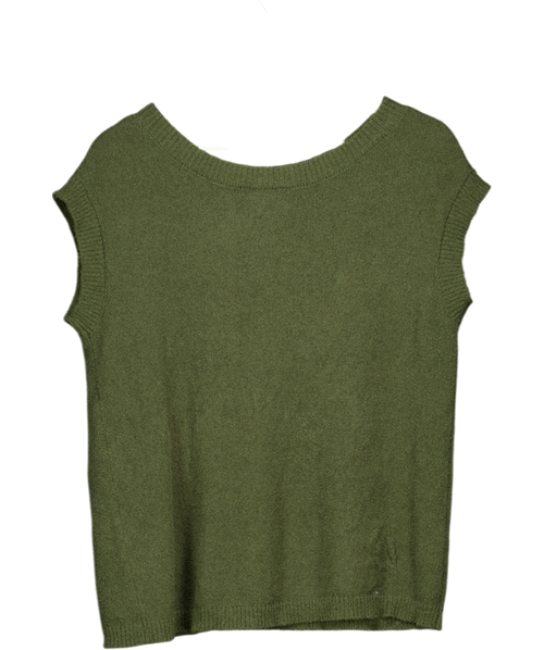 Charli Green Knitted Vest Top UK S/M