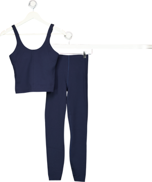 LULULEMON 2-piece Navy Blue Activewear Top (uk 8) And Leggings (uk 6) Set UK XS/S