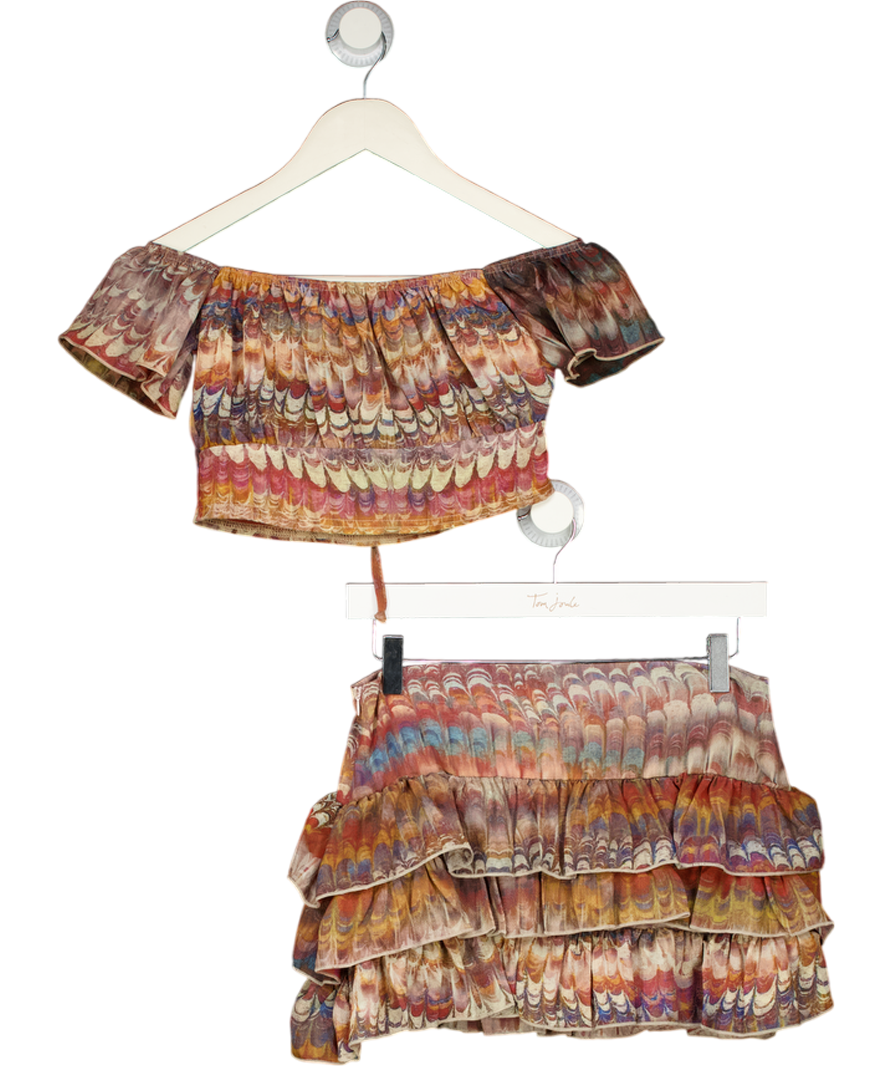 GRACE JACOB Multicoloured 2-piece Rio Ruffle Top & Skirt Set UK S