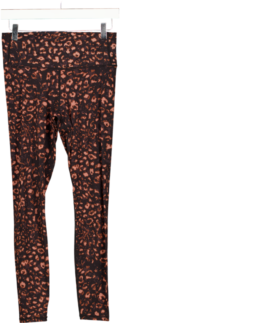 VARLEY Black / Brown Animal Print High Waist Leggings UK M