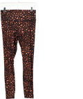 VARLEY Black / Brown Animal Print High Waist Leggings UK M