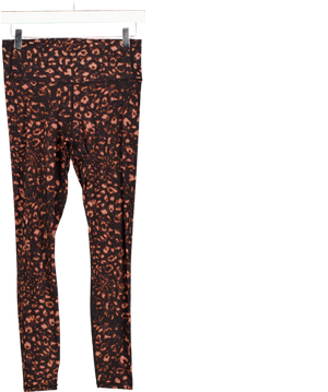 VARLEY Black / Brown Animal Print High Waist Leggings UK M