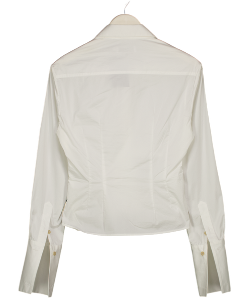 ANNA QUAN White Cotton Poplin Thea Shirt (swan) UK 8