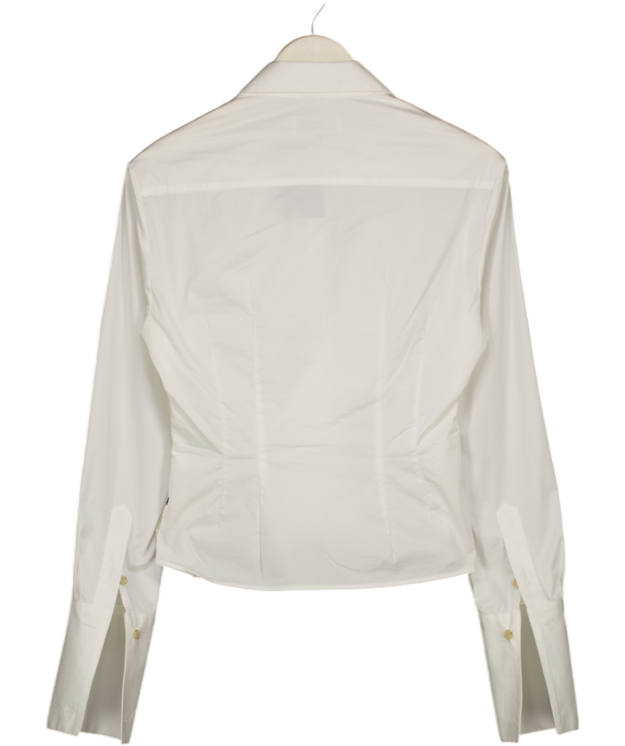ANNA QUAN White Cotton Poplin Thea Shirt (swan) UK 8