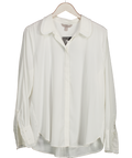 H&M Cream Frill-trimmed Blouse UK M