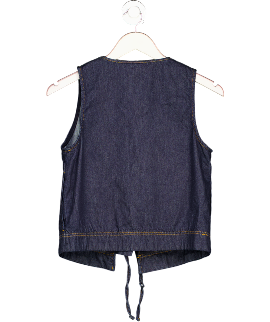 Aligne Blue Isla Denim Tie Waistcoat Top UK 6