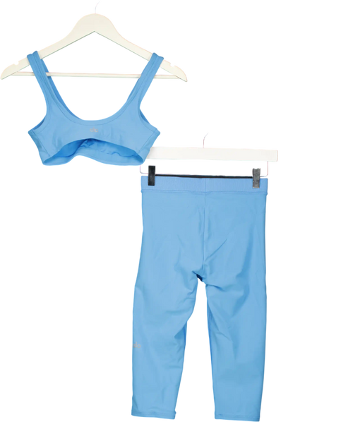 alo yoga Blue Center Stage Bra With High-waist Iconic 90's Capri's UK XS