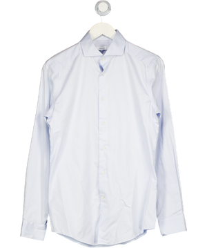 REISS Cotton-blend Jersey Cutaway-collar Shirt Slim-fit In Soft Blue UK S