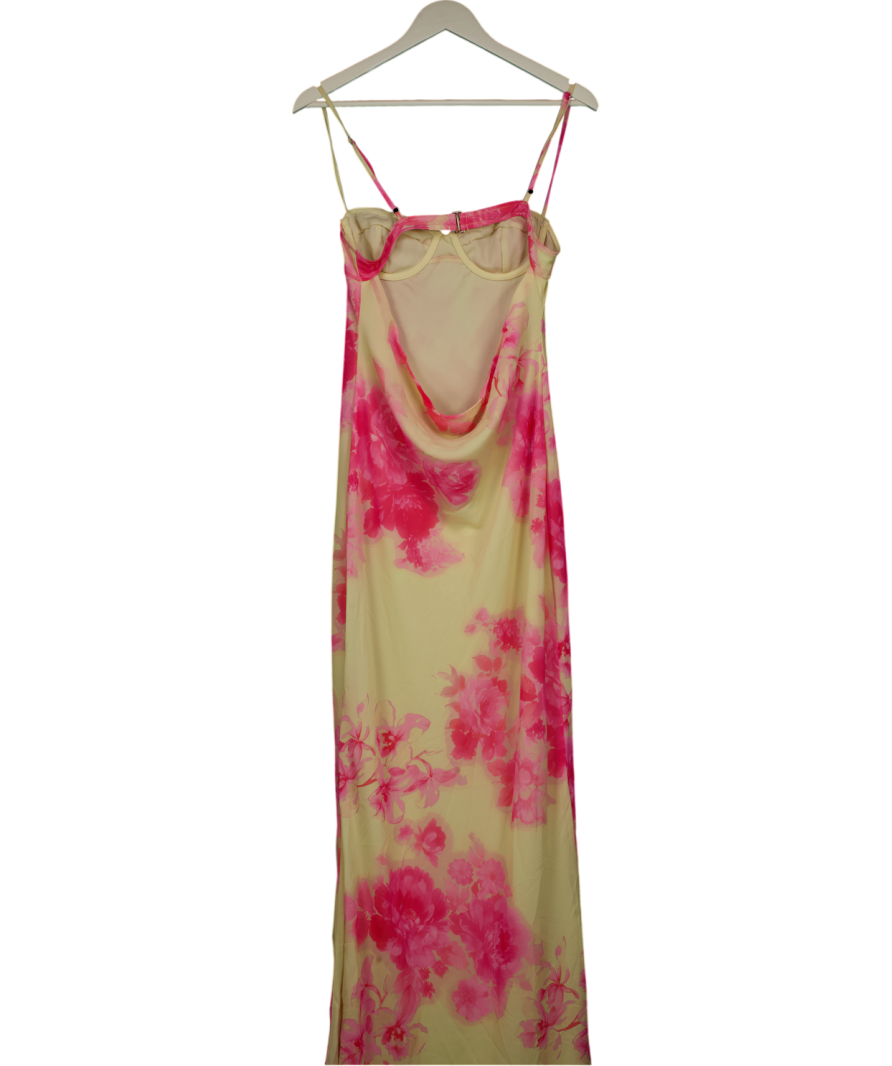 White Fox Yellow Give Me The World Maxi Dress Rosewater Blush UK S