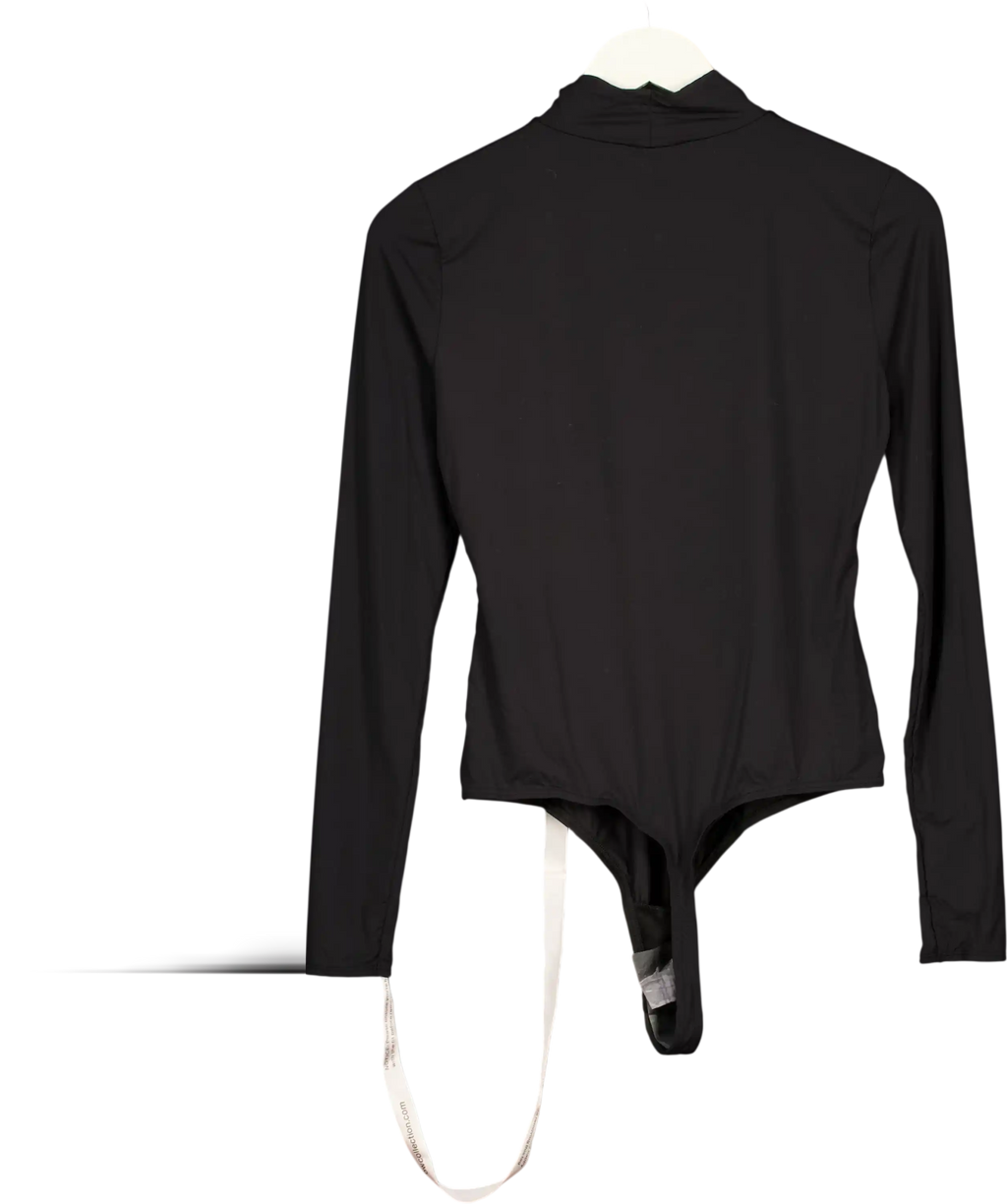 OW COLLECTION Black Lexi Turtleneck Bodysuit UK 12