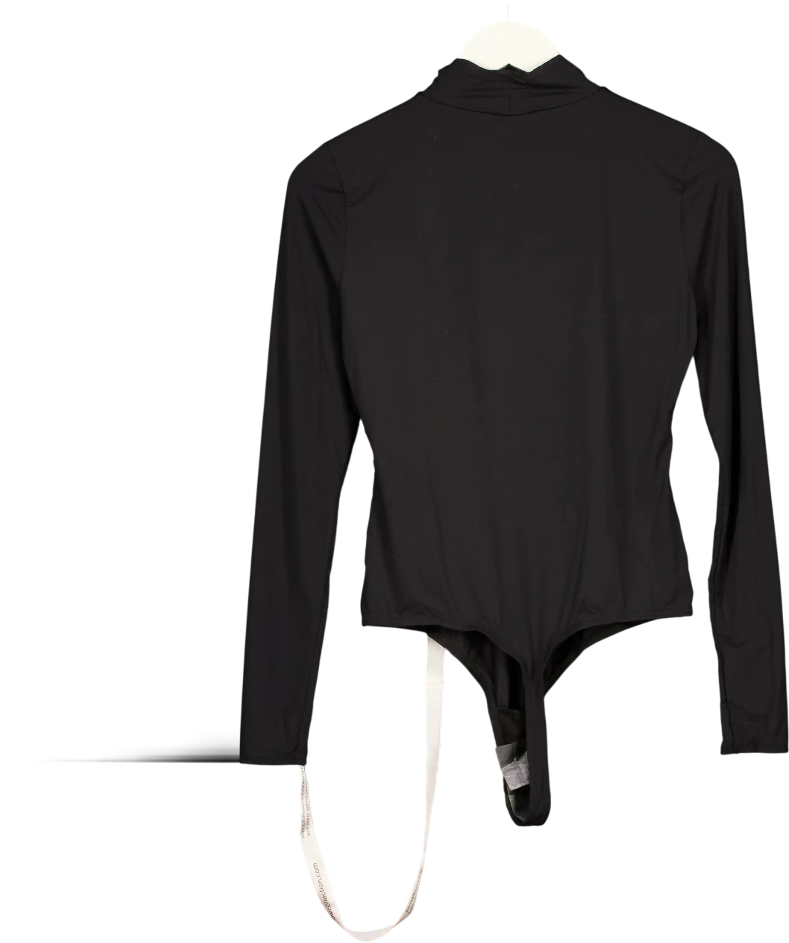 OW COLLECTION Black Lexi Turtleneck Bodysuit UK 12