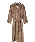 River Island Multicoloured Check Trench Coat UK XS