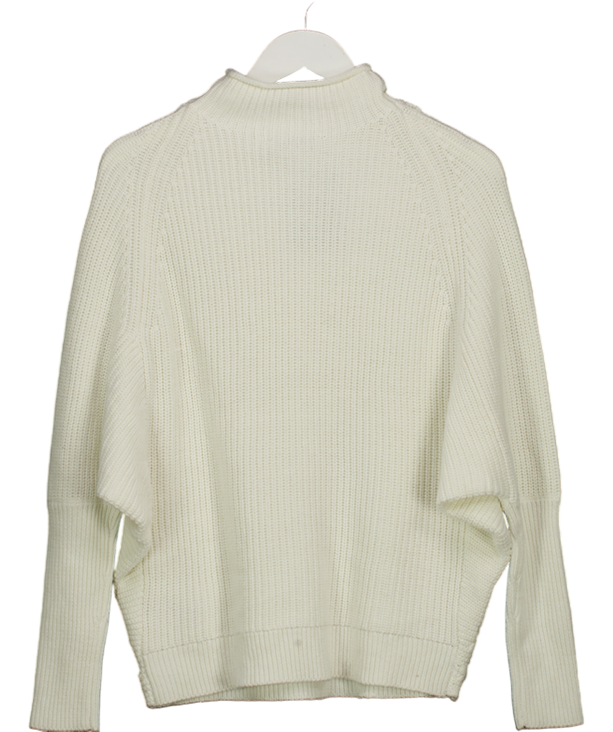 Mint Velvet Whipstitch Detail Jumper, White Ivory UK S