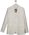 Style Addict White Linen Oversized Blazer UK M