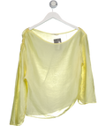 lounge Yellow Asymmetric Chiffon Top UK 12