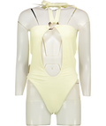 Bad n bare Yellow The Athena Swimsuit UK M