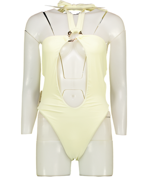 Bad n bare Yellow The Athena Swimsuit UK M