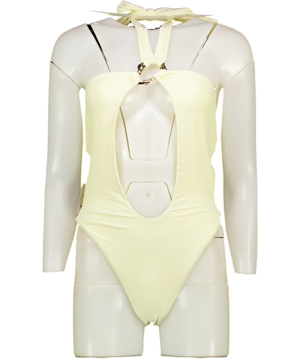 Bad n bare Yellow The Athena Swimsuit UK M