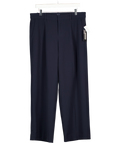GAP Navy Blue 365 Low Waisted Pleated Wide-leg Trousers UK 10
