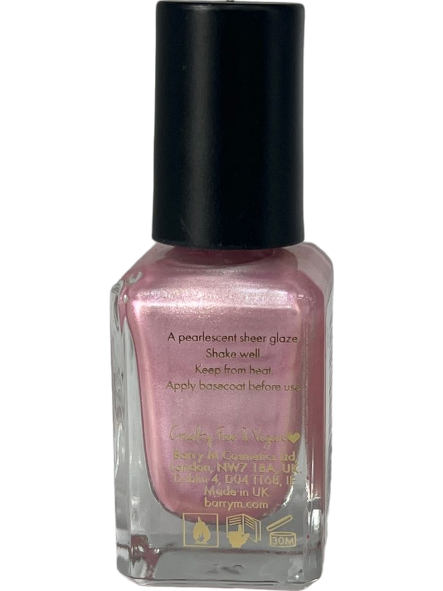 Barry M Glazed Nail Paint So Blissful Pink Sheer Colour Long-Lasting Chip-Resistant