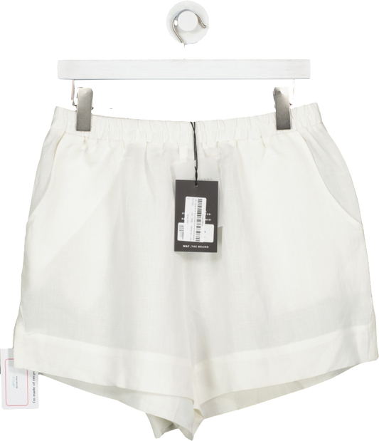 WAT. THE BRAND White Linen Shorts UK L