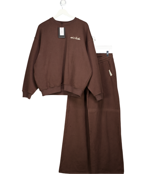 4th Reckless Brown Cotton Rich Embroidered Logo Set UK S