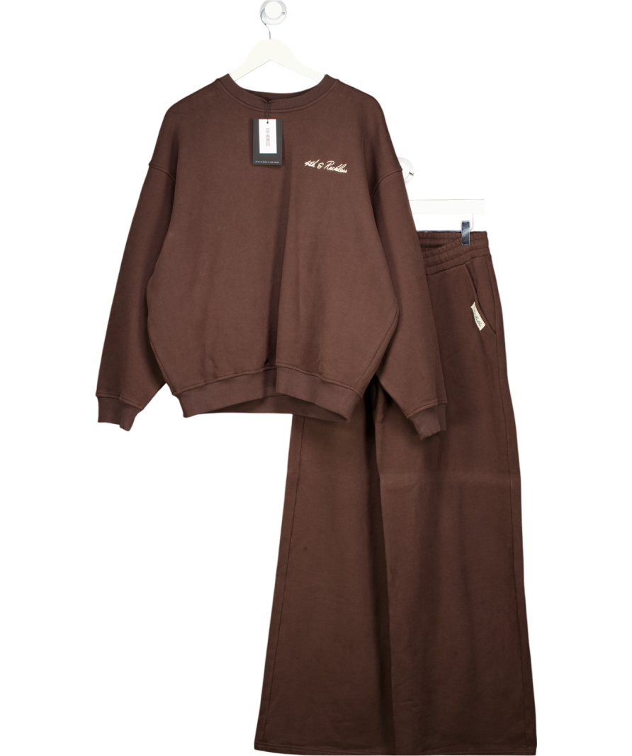 4th Reckless Brown Cotton Rich Embroidered Logo Set UK S